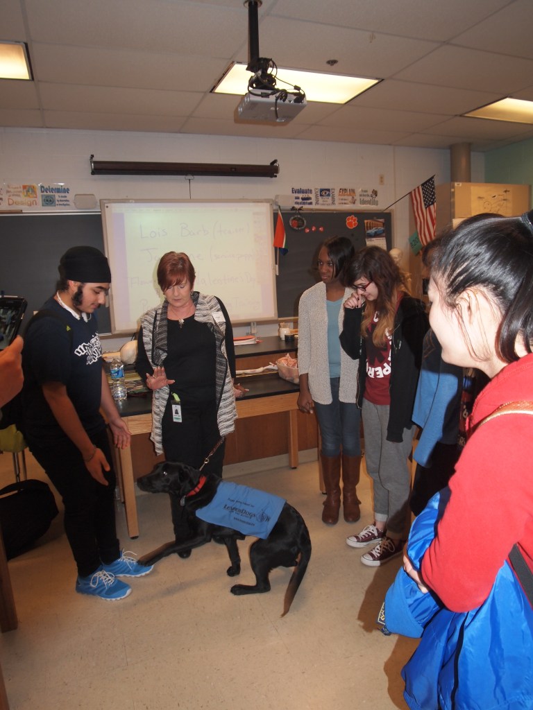 Sherwood Leos get a visit from Jasmin, Leader Dog in training